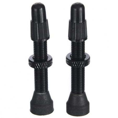 VALVE TUBELESS FUNN BLACK 45mm length, PRESTA, 2pcs in one package 