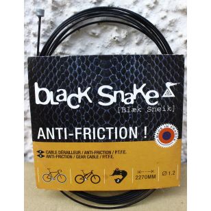 CABLE DE DERAILLEUR SNAKE BLACK ANTI FRICTION 2270MM
