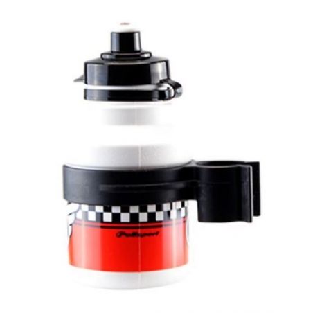 CASQUE ENFANT POLISPORT XS KIDS HELLO GIRAFE AVEC BIDON ET PORTE BIDON WHITE MAT IN MOLD AVEC REGLAGE OCCIPITAL 48/52