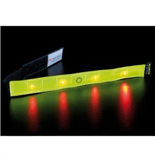 Brassard réflecteur jaune fluo à LED - sécurité et protection