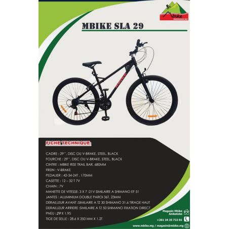 VELO VTT SLA 29 POUCES