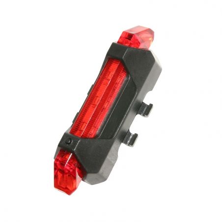 ECLAIRAGE VELO USB AR SUR TIGE DE SELLE 5 LEDS 2 FONCTIONS NOIR BOSHING