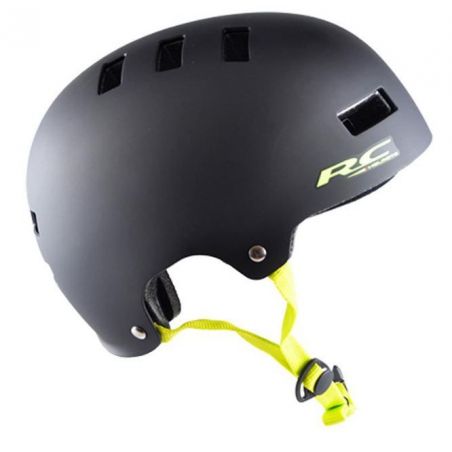 CASQUE RC BMX STREET/DIRT JUGULAIRE JAUNE FLUO