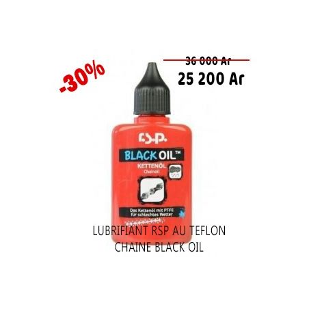 LUBRIFIANT RSP AU TEFLON POUR CHAINE BLACK OIL CONDITIONS HUMIDES 50ML