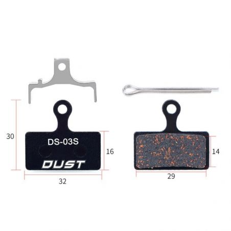 PLAQUETTES DE FREIN SEMI-METALLIQUES RISK DUST DS-03 Shimano XTR / XT / SLX