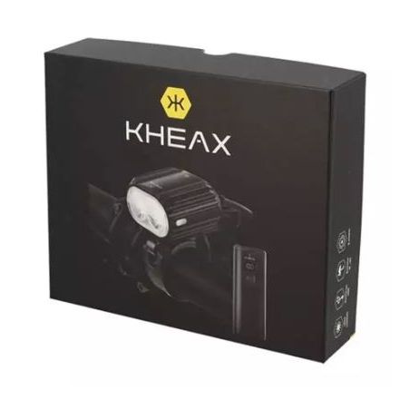 ECLAIRAGE AVANT  RECHARGEABLE  KHEAX AVEC FIXATION ET BATTERIE EXTERNE- 1600 LUMENS