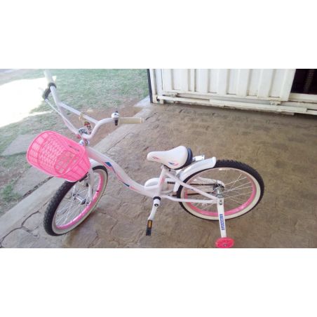 VELO MISS 20" BLANC ROSE