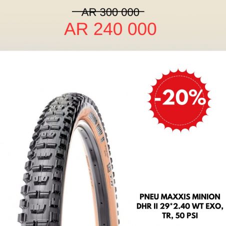 PNEU MAXXIS MINION DHR II 29x2.40WT EXO, TR,50 PSI