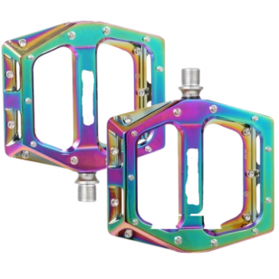 PEDALE PLATE POUR VTT ALU 606S COULEUR ARC EN CIEL