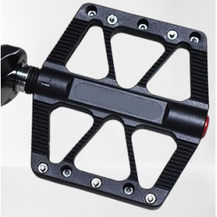 PEDALE PLATE POUR VTT 203 AVEC GRIP ANTIDERAPANT-COULEUR NOIR