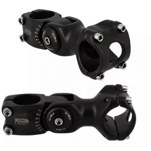 POTENCE REGLABLE AHEAD-SET 1-1/8” L95 UNO ALUMINIUM – ANGLE 0-60° - CINTRE 31.8MM – NOIR