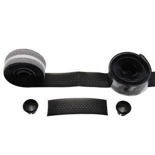 RUBAN DE GUIDON VELO GUB 1620 - PAIRE - ULTRALEGER AVEC 2 EMBOUTS - COULEUR NOIR