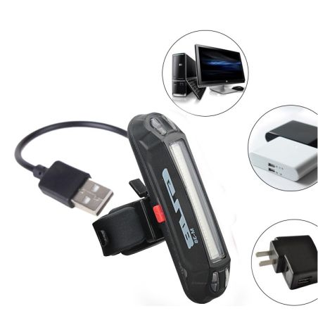FEU ARRIERE VELO GUB M-38C – LED USB RECHARGEABLE