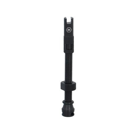 VALVE TUBELESS KHEAX – ALU/NOIR – PRESTA 60MM – PAIRE